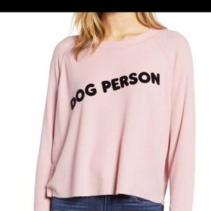 WILDFOX NWOT Dog Person Monte Crop Thermal in Pink (Small)